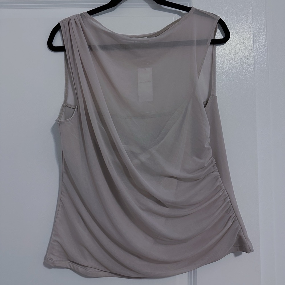 Abercrombie Sheer Champagne Blouse